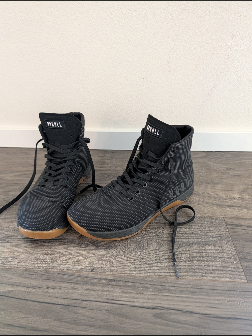 NOBULL Black High-Top Training Shoes with Gum Sole